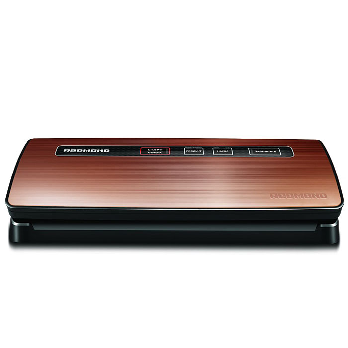 Redmond RVS-M020, Bronze вакуумный упаковщикRVS-M020_bronze Redmond RVS-M020, Bronze вакуумный упаковщикRVS-M020_bronzeПомимо улучшения и усиления вкусовых качеств продуктов, приготовление в вакуумном упаковщике Redmond RVS-M020 позволяет максимально сохранить в них полезные и питательные вещества. Технология приготовления в вакууме Sous-vide предохраняет пищу и от существенного изменения ее формы, аромата, вкуса и внешнего вида. Ширина шва пайки: 2,5 мм Скорость всасывания: 12 л/мин Кнопка для вакуумирования при открытой крышке Режим TURBO 2 уровня давления Отрицательное давление: 0,8 бар