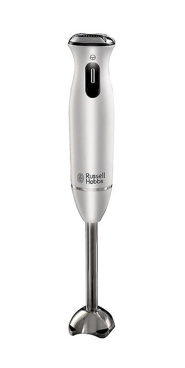 Russell Hobbs 21501-56 блендер21501-56 Russell Hobbs 21501-56 блендер21501-56Ничто не будет таким приятным на вкус и питательным, как свежий домашний суп или коктейль-смузи. Со стильным погружным блендером Russell Hobbs 21501-56 подготовка ингредиентов станет быстрой и эффективной. Зачем тратить время для измельчения и нарезки вручную, когда можно с помощью погружного блендера решить эти задачи быстро с более лучшим результатом. Блендер крайне прост в обращении и оставляет лишних ингредиентов. В комплекте мерный стакан на 0.5 литра который также разработан с целью сделать смешивание более эффективным и без брызг. Погружная часть и лезвия из нержавеющей стали гарантируют долгий срок службы. Создавайте вкусные коктейли, приготовьте соус к вашим мясным блюдам, делайте пюре и паштеты - погружной блендер Russell Hobbs ваш незаменимый помощник!