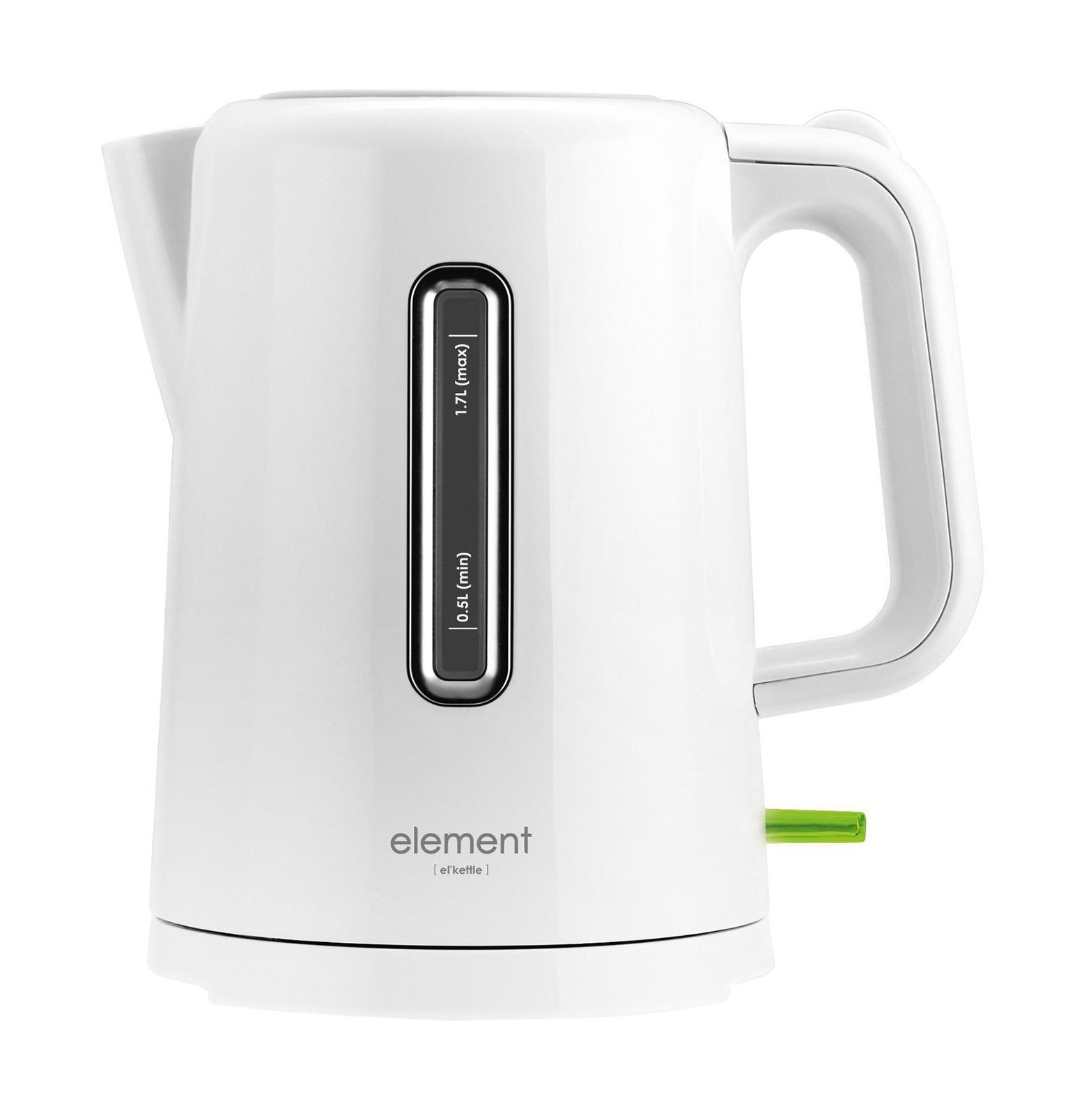 Element WF01PW, White электрочайникWF01PW Element WF01PW, White электрочайникWF01PWElement ElKettle WF01PW - это простой и удобный электрический чайник с объемом 1.7 литра. Он имеет стильный дизайн, а также корпус из металла и стекла. Мощность данной модели составляет 2200 Вт. Чайник оснащен индикацией включения и индикатором уровня воды.