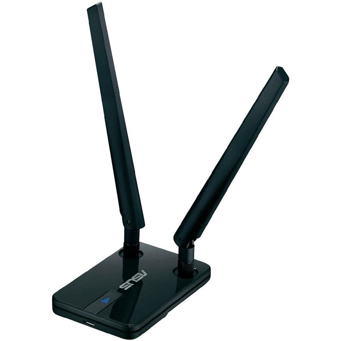 ASUS USB-N14 Wi-Fi адаптерUSB-N14,1000318512 ASUS USB-N14 Wi-Fi адаптерUSB-N14,1000318512Адаптер Asus USB-N14 обладает поддержкой высокоскоростного стандарта Wi-Fi 802.11n, поэтому отлично справляется с такими задачами, как трансляция видео высокого качества, онлайн-игры, загрузка файлов и многими другими. Кабель USB из комплекта поставки позволяет расположить USB-N14 максимально удобно для улучшения качества приема. Антенны с высоким коэффициентом усиления способствуют расширению радиуса действия сети до 10 раз по сравнению с адаптерами стандарта Wi-Fi 802.11g. Съемная конструкция позволяет при желании отсоединить антенны или заменить их при необходимости на еще более мощные. Для быстрой настройки защищенного соединения потребуется всего пару нажатий на кнопку WPS.