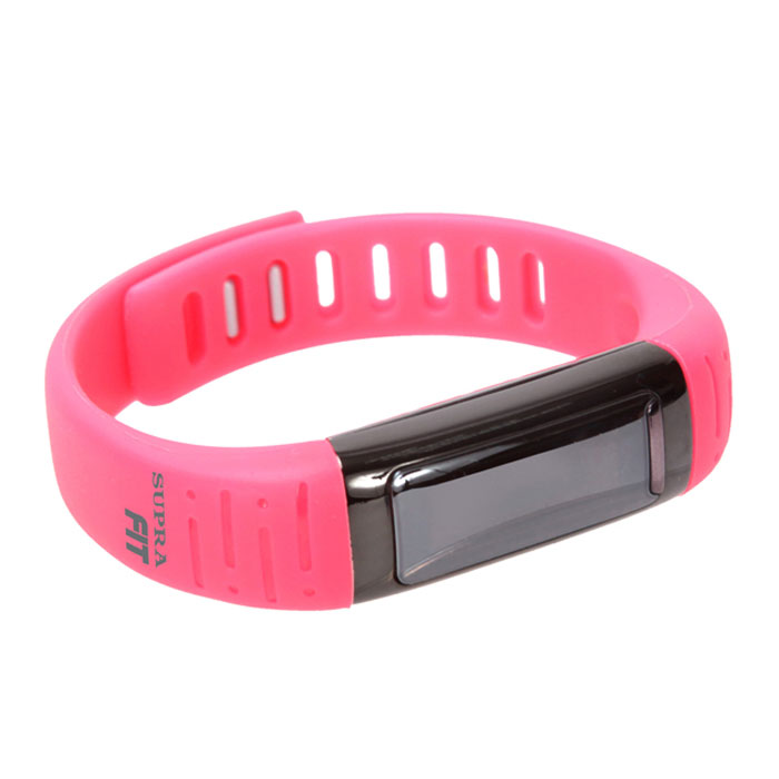 Supra PS-101, Pink фитнес-браслетPS-101 pink Supra PS-101, Pink фитнес-браслетPS-101 pinkSupra PS-101 - шагомер, совместимый с устройствами на платформе Android. Считает шаги, расстояние и сожженные калории Работает как часы, будильник, секундомер Оснащен функцией мониторинга сна Функция анти-вор - при удалении смартфона/планшета от фитнес- часов срабатывает сигнал Отображает на дисплее звонки Удаленное управление камерой 3 дня автономной работы на одном заряде батареи Совместимость с устройствами Android, Bluetooth 4.0 USB зарядка OLED дисплей