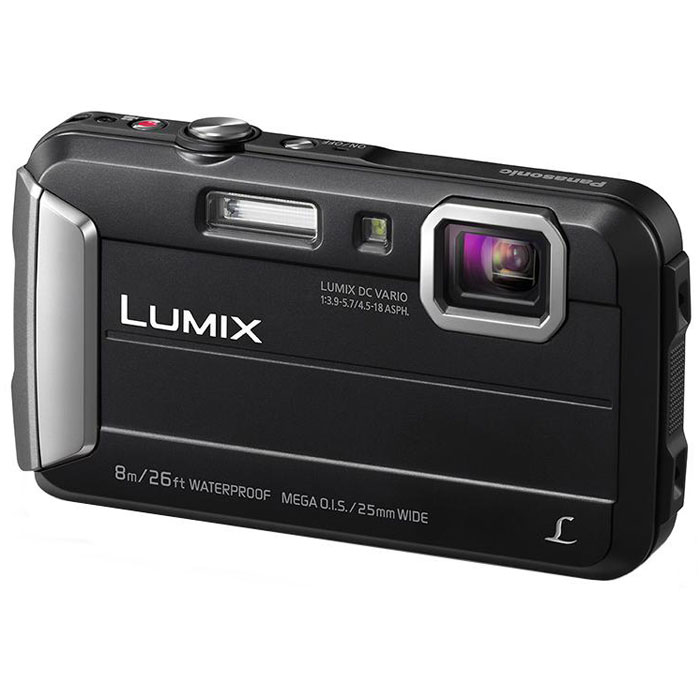 Panasonic Lumix DMC-FT30, Black цифровая фотокамераDMC-FT30EE-K Panasonic Lumix DMC-FT30, Black цифровая фотокамераDMC-FT30EE-KPanasonic Lumix DMC-FT30 отличается повышенной надежностью и работает под водой на глубине до 8 м / 26 футов. Режимы замедленной съемки, Творческой панорамы и масса прочих, а также богатый арсенал замечательных фильтров делают работу с камерой еще приятнее. Водостойкость и надежность для экстремального использования: Порадуйте себя удобной универсальной сьемкой как в городе, так на природе. Эта модель идеально подходит для любых условий. Встроенная память 220 МБ: 220 МБ встроенной памяти для лишних 34 кадров на случай, если память на карте закончится. Восхитительные фотографии под водой: Воспроизведение красного цвета в режиме расширенной подводной съемки компенсирует недостаток красного цвета при подводной съемке и делает изображение более натуральным и естественным. Режимы Спорт, Снег и Пляж и серфинг также легко доступны в удобном меню. MEGA O.I.S. (Оптический стабилизатор изображения): MEGA O.I.S....
