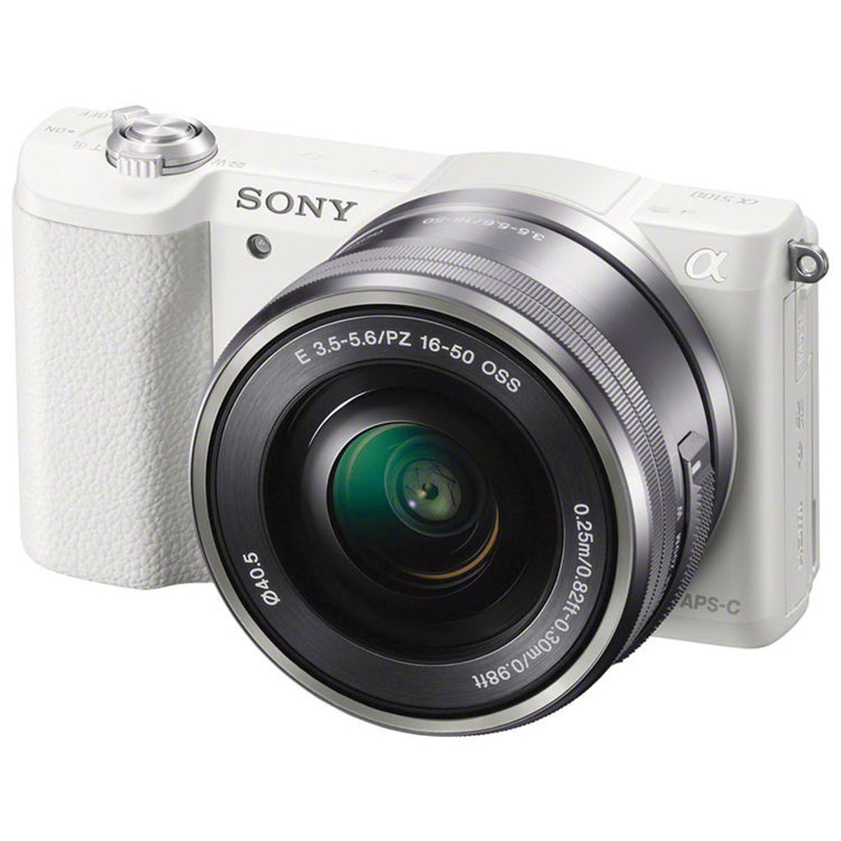 Sony Alpha A5100 Kit 16-50mm E PZ, White цифровая фотокамераILCE5100LW.CEC Sony Alpha A5100 Kit 16-50mm E PZ, White цифровая фотокамераILCE5100LW.CECSony Alpha A5100 - цифровая фотокамера со сменной оптикой для профессиональных результатов. Быстрый гибридный автофокус обеспечивает невероятную четкость и контрастность изображений и видео — вы не упустите ни одного кадра. Технология 4D FOCUS обеспечивает непревзойденную работу системы автофокуса в четырех измерениях: широкая зона охвата (2 измерения по горизонтали и вертикали), скорость работы автофокуса (3-е измерение, глубина) и следящий автофокус с упреждением (4-е измерение, время). Эта компактная камера с несколькими режимами автофокуса позволяет всегда получать потрясающие снимки. Следите за движущимися объектами, настраивайте размер кадра и получайте невероятно точную фокусировку. Совершенная матрица Exmor APS-C CMOS и усовершенствованный процессор изображений BIONZ X Размещение интегральных линз без зазоров оптимизирует светосилу и минимальный уровень шума. Улучшенный процессор использует алгоритм понижения шума для фотографий при...