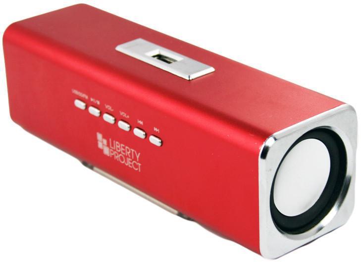 Liberty Project K-101, Red портативная колонкаCD124412 Liberty Project K-101, Red портативная колонкаCD124412Liberty Project K-101 - это компактная портативная акустическая система, совместимая с большинством аудиоустройств. Небольшие размеры и встроенный аккумулятор дают возможность использовать колонки в мобильном режиме, в любом месте, где нет электричества. Скромные с виду динамики обеспечивают вполне серьезную громкость и с легкостью озвучивают небольшое помещение или место пикника, отдыха. Для подключения можно использовать стандартный аудиоразъем 3.5 мм. Liberty Project K-101 - прекрасное решение для всех, кто хочет слушать любимую музыку в компании и не зависеть от розетки. Кроме того, у данной модели акустики есть возможность воспроизводить аудиофайлы непосредственно с карты памяти или обычной USB-флешки.