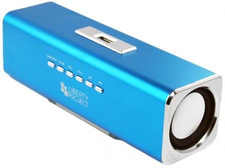 Liberty Project K-101, Blue портативная колонкаCD124409 Liberty Project K-101, Blue портативная колонкаCD124409Liberty Project K-101 - это компактная портативная акустическая система, совместимая с большинством аудиоустройств. Небольшие размеры и встроенный аккумулятор дают возможность использовать колонки в мобильном режиме, в любом месте, где нет электричества. Скромные с виду динамики обеспечивают вполне серьезную громкость и с легкостью озвучивают небольшое помещение или место пикника, отдыха. Для подключения можно использовать стандартный аудиоразъем 3.5 мм. Liberty Project K-101 - прекрасное решение для всех, кто хочет слушать любимую музыку в компании и не зависеть от розетки. Кроме того, у данной модели акустики есть возможность воспроизводить аудиофайлы непосредственно с карты памяти или обычной USB-флешки.