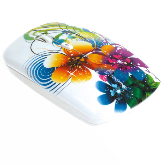 Smartbuy SBM-327AG-FL-FC, Flowers Full беспроводная мышьSBM-327AG-FL-FC Smartbuy SBM-327AG-FL-FC, Flowers Full беспроводная мышьSBM-327AG-FL-FCSmartBuy SBM-327AG-W USB - это беспроводная оптическая мышь, которая имеет современный эргономичный дизайн. Благодаря чувствительному сенсору мышь может работать на различных поверхностях, не теряя при этом своей точности и плавности. Она имеет оптический сенсор со сменным разрешением 2000 dpi, 1500 dpi и 1000 dpi. Данная модель подходит для работы в офисе.