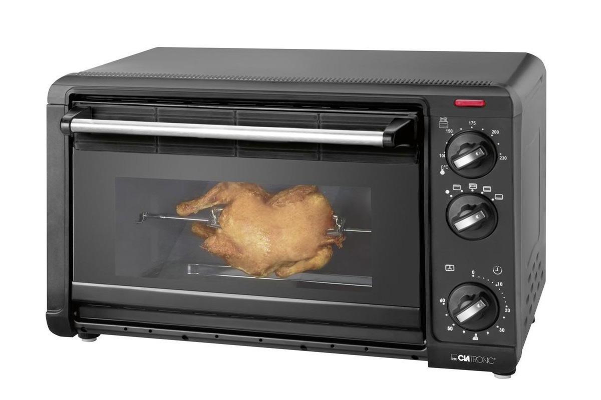 Clatronic MBG 3521, Black минипечьMBG 3521 scwartz Clatronic MBG 3521, Black минипечьMBG 3521 scwartzМини-печь – это прекрасная альтернатива духовому шкафу, если есть необходимость экономить кухонное пространство. Компактные размеры и универсальные функции – вот одно из преимуществ этой бытовой техники. В отличие от микроволновки в мини-печи используются не СВЧ-волны, а инфракрасные, что позволяет готовить разнообразные блюда, которые можно приготовить при помощи духовки, тостера и гриля Кроме этого, в этом аппарате можно размораживать продукты и поддерживать определенную температуру в заданном режиме определенное время. Управление мини-печью может быть механическим или электронным и позволяет выбирать различные режимы. Все модели оснащены стандартными режимами верхнего и нижнего нагрева, или комбинированным вариантом