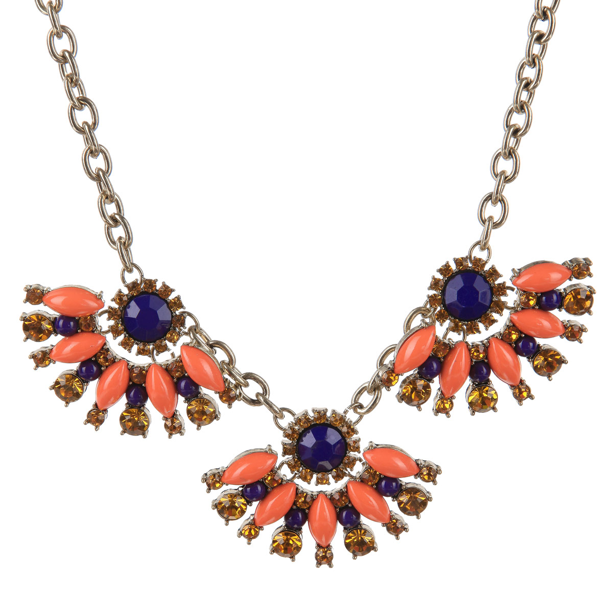Колье Milana Style, цвет: синий, желтый. 00292xl00292xl Колье Milana Style, цвет: синий, желтый. 00292xl00292xlСтильное колье выполнено из бижутерного сплава. Колье состоит из металлической цепочки, в центре которой вставки из прозрачных искусственных камней. Камни дополнены декоративными квадратными подвесками из граненого черного пластика. Застежка - карабин. Длина регулируется. Материал: бижутерный сплав, пластик, искусственные камни. Красивое и элегантное украшение блестяще подчеркнет изящество, женственность и красоту своей обладательницы и придаст особенное очарование и стиль.