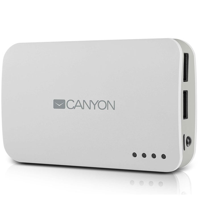Canyon CNE-CPB78, White внешний аккумуляторCNE-CPB78W Canyon CNE-CPB78, White внешний аккумуляторCNE-CPB78WВнешний аккумулятор Canyon CNE – это замечательный выбор для подзарядки мобильных устройств и гаджетов при отсутствии доступа к стационарной электросети. Устройство иммет большую емкость, что позволяет брать этот аксессуар в длительные путешествия, а два USB-разъема с разной силой выходного тока служат для удобной подзарядки разных моделей электроники. Аккумулятор Canyon дополнен светодиодной индикацией, оповещающей владельца об уровне заряда.