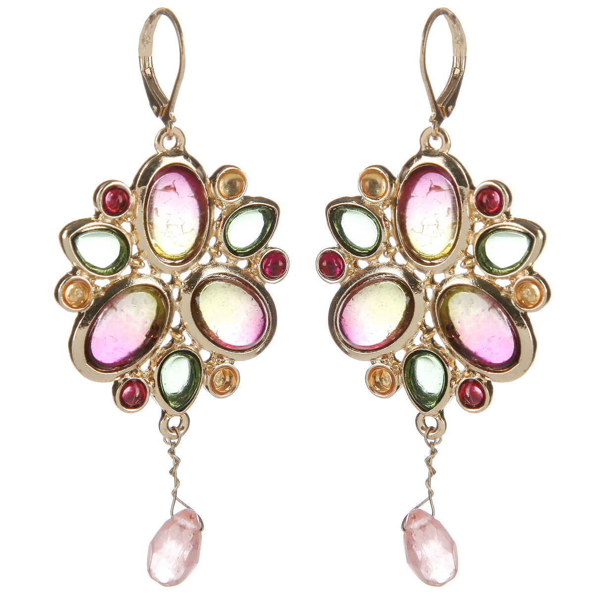 Серьги Milana Style, цвет: золотой, сиреневый, зеленый. 00402ed00402ed Серьги Milana Style, цвет: золотой, сиреневый, зеленый. 00402ed00402edОчаровательные сережки необычного дизайна Milana Style не оставят равнодушной ни одну любительницу модных аксессуаров. Они изготовлены из высококачественного бижутерного сплава и украшены красивыми искусственными камнями. Застегиваются на замок-скобу. Благодаря изящному дизайну и лаконичному сочетанию цветов, серьги идеально подойдут как для повседневного образа, так и для вечернего наряда. Отличительные особенности бижутерии Taya- гармоничное сочетание исключительного качества, доступной цены и прекрасно узнаваемого авторского дизайна. Тщательно продуманная дизайнерами форма украшения сделает ваш образ ярче и индивидуальнее. Серьги, колье и кольца бренда Taya и Taya LX украсят любое вечернее платье, дополнят деловой образ и создадут настроение на вечеринке.