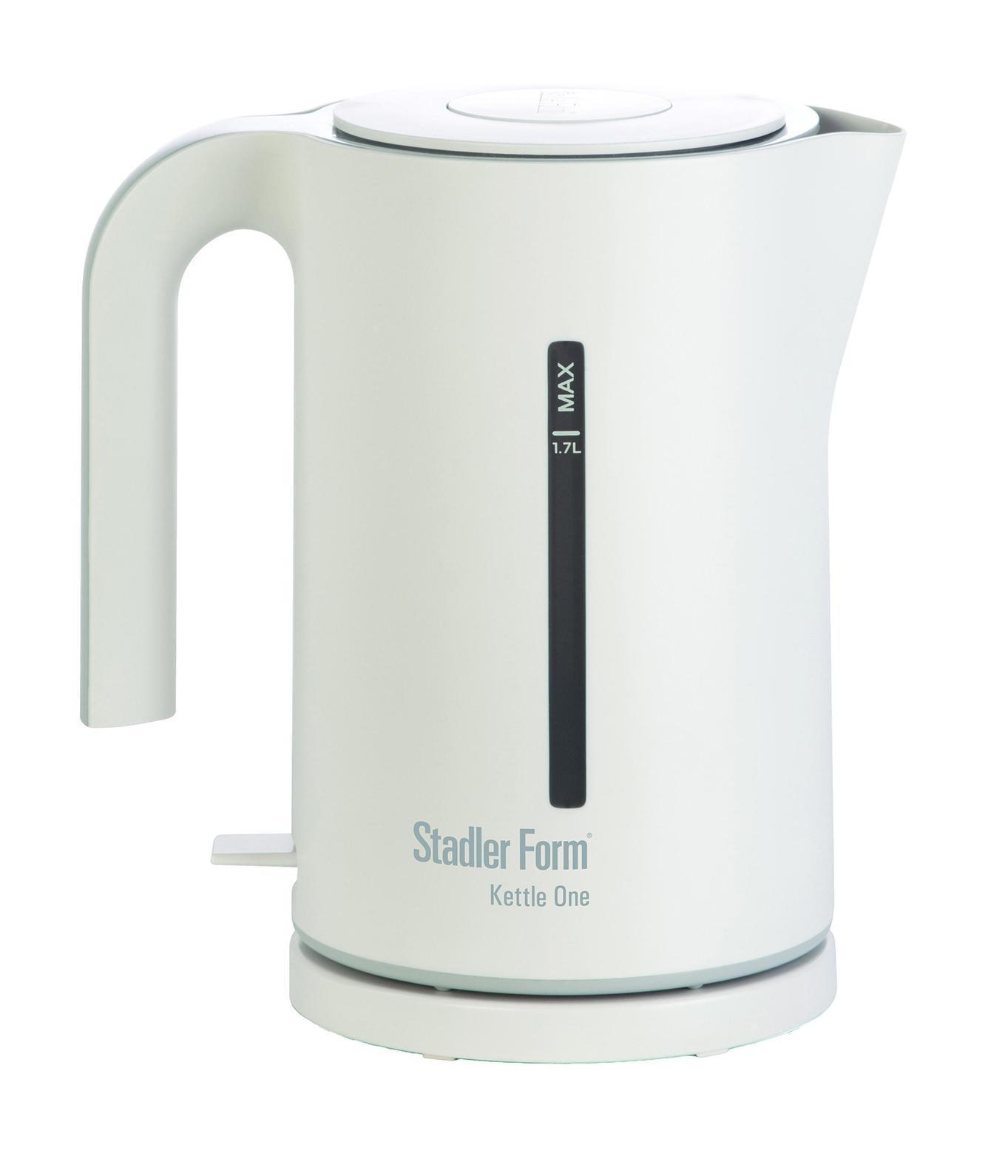 Stadler Form Kettle One SFK.800, White электрочайникKettle One SFK.800 Stadler Form Kettle One SFK.800, White электрочайникKettle One SFK.800Чайник Kettle One – воплощение гармонии дизайна и функции. Его уникальный фирменный стиль позволяет не сомневаться при выборе чайника. Выверенность каждой линии, лаконичный белый цвет, сочетание классических форм и новейших тенденций – все это создает впечатление, будто чайник был создан дизайнерами именно для Вашей кухни. Универсальность и качество дизайна этого чайника получили признание жюри авторитетной премии Good Design Award, существующей уже более пятидесяти лет. Соотношение технических характеристик Kettle One оптимально сбалансировано и также делает этот прибор универсальным. Быстрое кипячение при умеренном энергопотреблении, мощность 2200 Вт, объем 1,7л и закрытый нагревательный элемент – эффективное и проверенное сочетание для качественного нагрева воды. Наряду с дизайном выдающимся качеством этого чайника является удобство его использования. Ручка правильной формы обеспечивает комфорт и безопасность каждого контакта с прибором. Пластик, из которого изготовлена как...