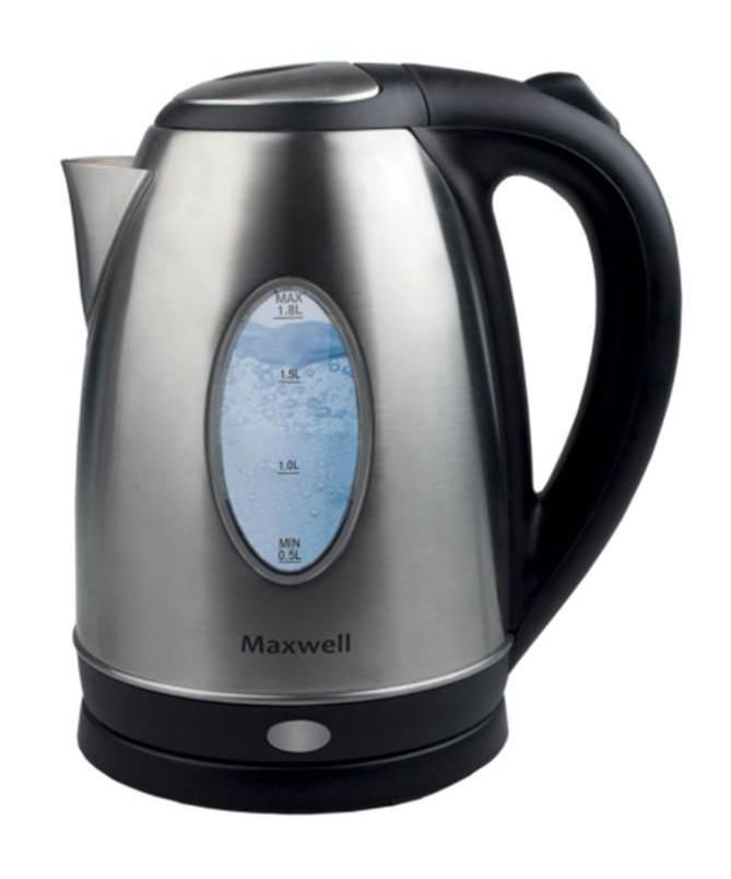 Maxwell 1073-MW(ST) электрический чайникMW-1073(ST) Maxwell 1073-MW(ST) электрический чайникMW-1073(ST)Безопасность, надежность, удобство и практичность – вот основные критерии, которые характерны для всех моделей чайников торговой марки Maxwell. Данная техника стала обязательным атрибутом современной кухни, позволяя быстро вскипятить воду для чашечки чая или кофе. Электрические чайники Maxwell отличаются своей эргономичностью и стильным дизайном, что позволяет их вписать в интерьер любого кухонного пространства Пользоваться электрическими чайниками Maxwell очень просто. Налив воды в емкость, вам достаточно установить чайник на специальную подставку и включить его. Спустя несколько секунд вы можете наливать чай и наслаждаться горячим напитком Все электрические чайники Maxwell – это надежная техника, отличающаяся высоким качеством комплектующих. В зависимости от модели, корпус чайника выполнен из термостойкого пластика и нержавеющей стали. Эти материалы не придают посторонних привкусов воде, а потому вы насладитесь ароматом и насыщенным вкусом чая. Скрытый...