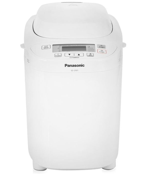 Panasonic SD-2501WTS хлебопечьSD-2501WTS Panasonic SD-2501WTS хлебопечьSD-2501WTSPanasonic SD-2501WTS - автоматическая хлебопечь с диспенсером для изюма и орехов, программой выпечки ржаного хлеба, хлеба без глютена, а так же программой для приготовления варенья и компота. Выпекайте хлеб дома - легко! Алмазно-фтористое покрытие формы для выпечки хлеба для защиты от повреждений. 12 программ выпечки хлеба. 10 программ приготовления теста (8 программ приготовления теста для пирогов, программа приготовления теста для пельменей, программа приготовления теста для пиццы). Каждая программа реализует определенный способ приготовления теста/хлеба и подходит для большого количества разнообразных рецептов. Программа для замеса крутого пресного теста (пельмени) подходит для домашней лапши, вареников, хвороста и многого другого. Отдельная программа для быстрого замеса дрожжевого теста для пиццы. Программа приготовления традиционного русского варенья. Новая программа приготовления фруктов в сиропе. Выпечка кексов...