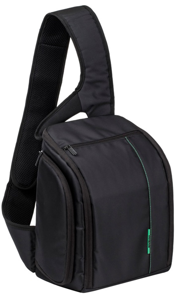 Riva 7470 SLR Sling Case, Black рюкзак для зеркальной фотокамеры6579 Riva 7470 SLR Sling Case, Black рюкзак для зеркальной фотокамеры6579Удобный слинг с контрастной зеленой подкладкой и чехлом от дождя Riva 7470 SLR Sling Case для зеркальной фотокамеры обеспечивает быстрый доступ к отделению для фотокамеры через боковой карман на молнии. Система внутренних перегородок позволяет разместить дополнительные объективы и аксессуары. Чехол оборудован внутренним карманом для планшета до 10.1 и документов и двумя внешними карманами для аксессуаров с отделениями для карт памяти, аксессуаров и смартфона. Дополнительно на задней стенке расположен скрытый карман для паспорта или бумажника. Мягкая спинка и уплотненный регулируемый наплечный ремень служат для длительного комфортного ношения рюкзака.