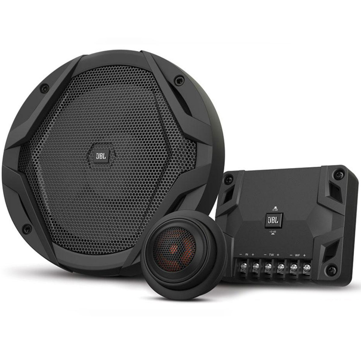 JBL GX600C автоакустика компонентнаяGX600C JBL GX600C автоакустика компонентнаяGX600CАвтомобильные динамики JBL GX универсальны и подходят почти под любые разъемы для акустики. Основные особенности серии – новый фирменный дефлектор твитера, индивидуальная настройка и звуковые катушки с сопротивлением 3 Ом, которые обеспечивают оптимальное распределение мощности. Диффузоры JBL GX увеличены при помощи технологии Plus One, также динамики оснащены плавнообтекаемыми твитерами с приводом по краю и, конечно, отличаются неотразимым дизайном. Это не просто великолепный звук, это нечто большее! Внешние кроссоверы, которые поставляются в комплекте, дают дополнительное (в сравнении с коаксиальными моделями) пространство для ВЧ- и НЧ-секций динамиков. Это гарантирует более мягкое воспроизведение СЧ- диапазона – наиболее важного для восприятия музыки. Владелец также может точно настроить громкость твитера в соответствии с личными предпочтениями, тем самым сделав общую настройку системы более тонкой и индивидуальной.
