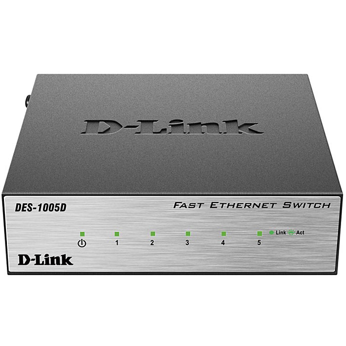 D-Link DES-1005D/O2B коммутаторDES-1005D/O2B D-Link DES-1005D/O2B коммутаторDES-1005D/O2B5-портовый (DES-1005D) и 8-портовый (DES-1008D) коммутаторы D-Link с поддержкой функции plug-and-play являются экономически выгодным решением для сетей SOHO, а также для небольшого бизнеса. Коммутатор оснащен 5/8 портами 10/100 Мбит/с, которые позволяют легко расширить сеть или обновить существующую. Быстрая и надежная организация сети Благодаря высокой скорости передачи данных (до 200 Мбит/с) в режиме полного дуплекса, коммутаторы D-Link DES-1005D/1008D является идеальным решением для быстрой передачи файлов, игр в режиме онлайн и потоковой передачи данных без задержек. Ethernet-порты находятся на передней панели коммутатора, что облегчает доступ к ним, а индикаторы двух цветов для каждого порта помогают легко определить состояние соединения. Кроме того, коммутатор оснащен слотом для кенсингтонского замка на задней панели, который позволяет надежно прикрепить устройство к полке или столу. Экономия электроэнергии Коммутаторы DES-1005D и DES-1008D...