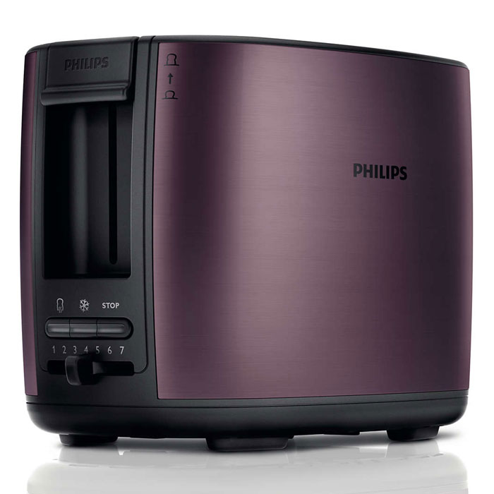 Philips HD2628/90, Lilac тостерHD2628/90 Philips HD2628/90, Lilac тостерHD2628/90Тостер Philips HD2628 с отделениями регулируемой ширины для приготовления вкусных тостов. Готовьте равномерно подрумяненные до золотистой корочки тосты разной толщины. Прибор удобен в использовании и оснащен такими полезными функциями, как разморозка и подогрев. Безопасное использование благодаря специальному подъемнику, кнопке отмены и не нагревающейся внешней поверхности. Съемный поддон для крошек для простой очистки: Простая очистка благодаря съемному поддону для крошек. Корпус тостера не нагревается: Корпус тостера Philips не нагревается. Регулятор степени обжаривания: Индивидуальная настройка температурного режима для приготовления вкусных тостов. Система автоматического отключения при застревании ломтика хлеба: Тостер автоматически выключается, если ломтик хлеба застрял внутри. Разморозьте хлеб или подогрейте недавно приготовленные тосты за один прием: Кнопка разморозки на тостере позволяет размораживать и...