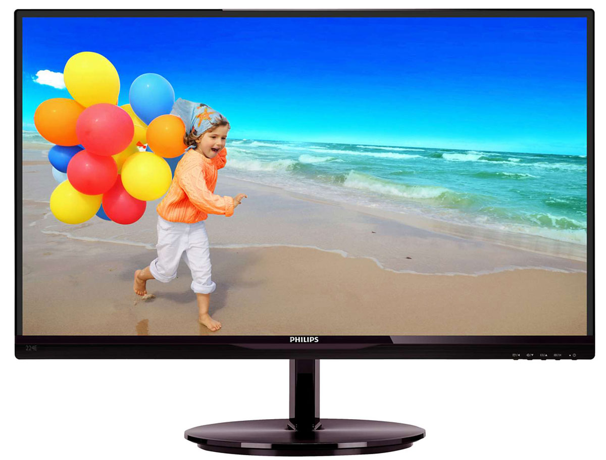 Philips 224E5QSB (00/01), Black Cherry монитор224E5QSB Philips 224E5QSB (00/01), Black Cherry монитор224E5QSBЧерный глянцевый корпус монитора Philips 224E5QSB подойдет и для домашней обстановки, так и для офиса. Современная технология матрицы АН-IPSобеспечивает отличные показатели воспроизведения изображения в качестве Full HD с разрешением 1920х1080 и дает возможность наслаждаться реалистичным изображением в натуральной цветовой гамме. Также у модели ощутимо снижен коэффициент энергопотребления. Светодиодная подсветка и широкий угол обзора обеспечивают максимальное качество изображения. В корпусе монитора расположены D-SUB и DVI-разъемы для подключения к ПК, а также предусмотрена система настенного крепления VESA.