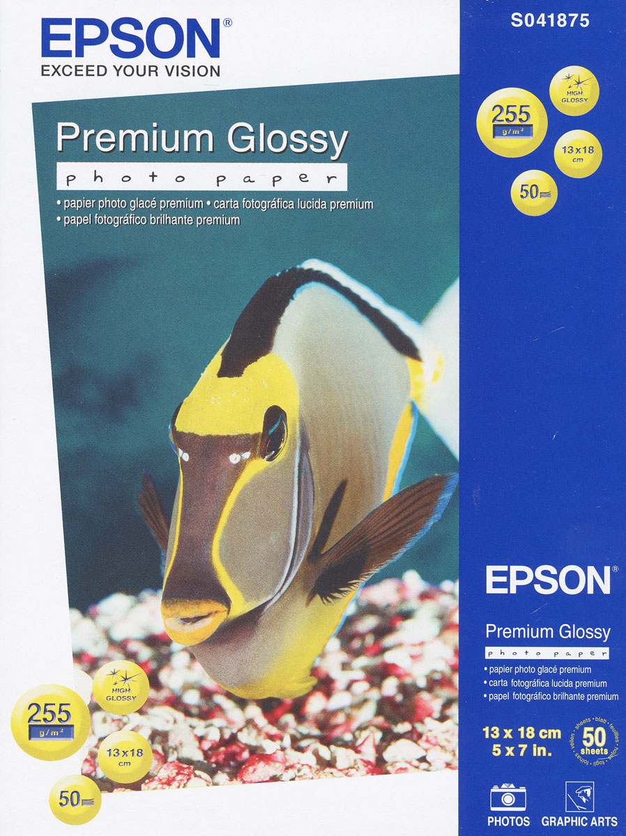 Epson Premium Glossy Photo 255/13x18/50л, глянцевая C13S041875C13S041875 Epson Premium Glossy Photo 255/13x18/50л, глянцевая C13S041875C13S041875Яркость: 97% Прозрачность: 96%