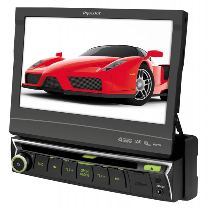 Prology MDD-720 автомагнитола CD/DVDMDD-720 Prology MDD-720 автомагнитола CD/DVDMDD-720Классический мультимедийный центр Prology MDD-720 формата 1DIN с усиленным моторизованным механизмом складывания монитора. Благодаря современной ЖК-матрице высокого разрешения с повышенной контрастностью и широкими углами обзора изображение четкое, сочное и насыщенное, а комфорт эксплуатации обеспечивается как в дневное, так и в темное время суток. Радиотюнер имеет расширенный FM/УКВ диапазон. Аудиовыход формата 4.1 позволяет построить в автомобиле развитую мультимедийную систему с внешними усилителями. Поддерживается подключение штатных кнопок управления аудиосистемой на руле (интерфейс SWC).
