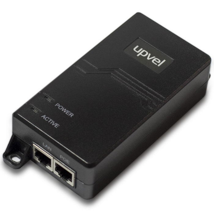 UPVEL UP-105GI PoE-инжекторUP-105GI UPVEL UP-105GI PoE-инжекторUP-105GIГигабитный PoE-инжектор UP-105GI позволяет передавать электропитание и данные со скоростью до 1 Гбит/с по одному сетевому кабелю. Это помогает пользоваться всеми преимуществами технологии Power over Ethernet даже при отсутствии PoE-коммутатора. Инжектор поддерживает выходную мощность до 31.8Вт, что позволяет использовать его для питания IP камер в кожухах с подогревом, мощных внешних точек доступа, микросотовых станций и т.п. Технология Power over Ethernet даёт возможность снизить затраты на монтаж кабеля и позволяет устанавливать точки доступа, IP-камеры и другие устройства в произвольных местах, в том числе и вдали от электрических розеток. PoE-инжектор UP-105GI может использоваться в комбинации с PoE-сплиттерами для питания устройств, изначально не поддерживающих технологию Power over Ethernet. Инжектор совместим со всеми моделями PoE-сплиттеров. Функция защиты от короткого замыкания и от перегрузки служит дополнительной мерой защиты...