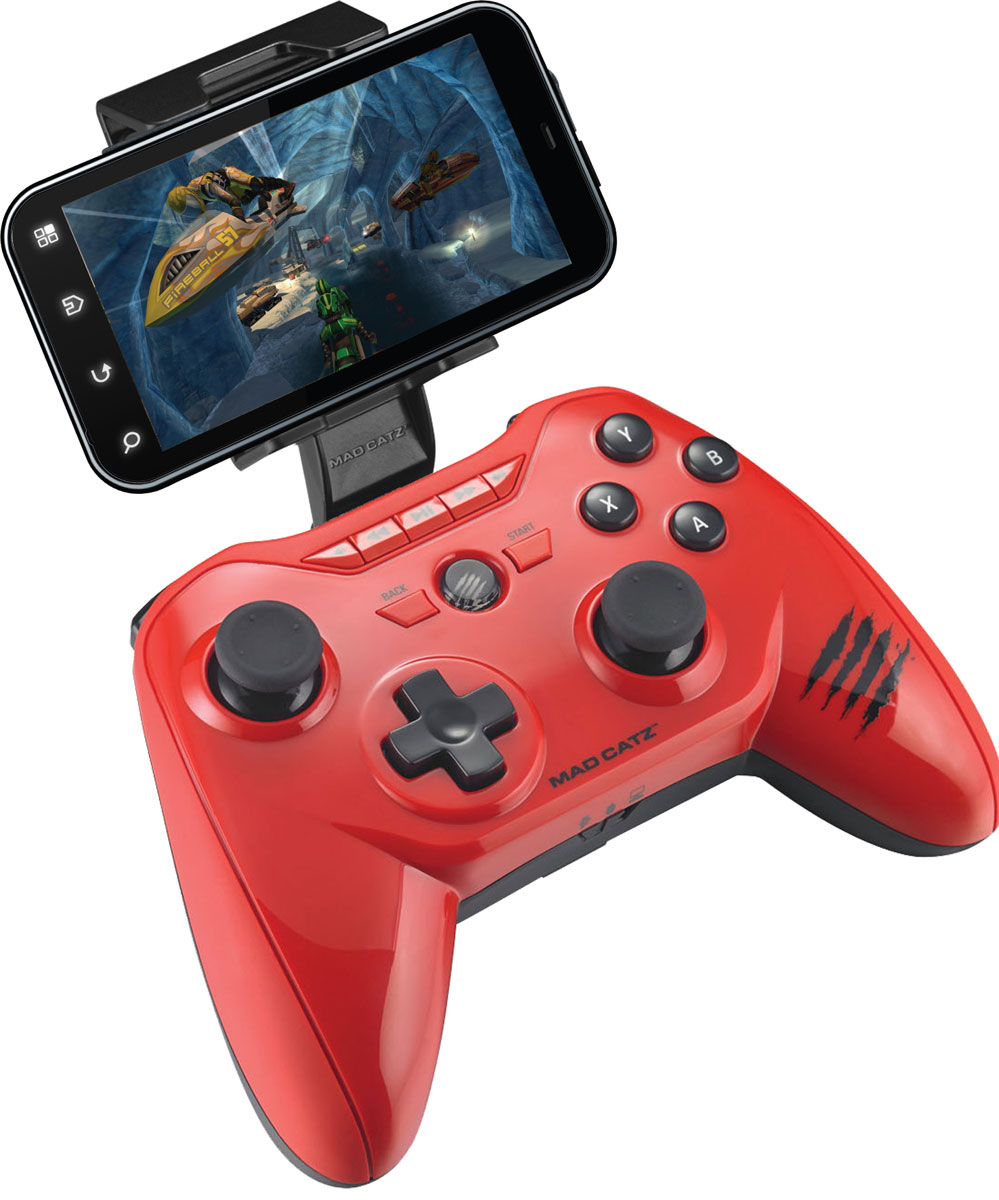 Mad Catz C.T.R.L.R, Gloss Red беспроводной геймпад (MCB322660013/04/1)MCB322660013/04/1 Mad Catz C.T.R.L.R, Gloss Red беспроводной геймпад (MCB322660013/04/1)MCB322660013/04/1Беспроводной геймпад Mad Catz C.T.R.L.R - универсальное боевое оружие, которое позволит взглянуть под другим углом на любимые мобильные игры. Это устройство подарит совершенно новые впечатления от приложений, управлять которыми раньше можно было только через интерфейс тач-скрин. Mad Catz C.T.R.L.R поддерживает технологии Bluetooth Classic и Bluetooth Smart(4.0), поэтому совместим и с актуальными, и с устаревшими мобильными устройствами. И, конечно же, гаджет оснащен полным набором элементов управления. С помощью утилиты GameSmart также можно с легкостью программировать кнопки и джойстики устройства. Подходит к устройствам под Android, Smart Devices, Fire TV, PC и M.O.J.O