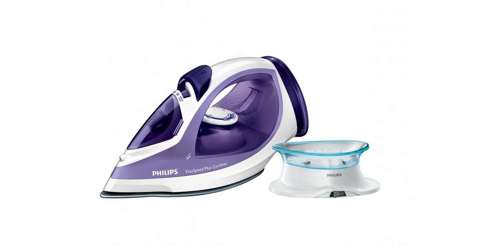 Philips GC2088/30 беспроводной паровой утюгGC2088/30 Philips GC2088/30 беспроводной паровой утюгGC2088/30Быстрый нагрев благодаря мощности до 2400 Вт Утюг оснащен интеллектуальным световым индикатором Интеллектуальный световой индикатор информирует о состоянии утюга в любое время Постоянная подача пара до 30 г/мин для лучшего разглаживания складок Паровой удар 150 г для легкого разглаживания неподатливых складок Паровой удар 150 г позволяет легко разгладить даже самые жесткие складки Зарядная база для зарядки утюга менее чем за 6 секунд Компактная умная зарядная база гарантирует эффективную беспроводную работу прибора. Максимальное удобство и свобода движений с мощной подачей пара в беспроводном режиме: просто оставьте утюг на зарядной базе, пока сортируете вещи. Желтая световая индикация на зарядной базе сигнализирует о необходимости выполнить полную зарядку утюга менее чем за 6 секунд для обеспечения мощной постоянной подачи пара. Синий свет говорит о готовности прибора к работе ...