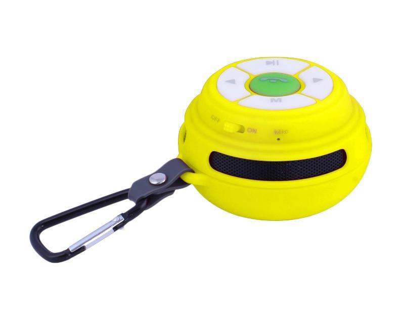 Rolsen RBM612BT, Yellow портативная акустическая система1-RLAM-RBM612BT-YE Rolsen RBM612BT, Yellow портативная акустическая система1-RLAM-RBM612BT-YERolsen RBM 612BT с функцией Bluetooth – современная миниатюрная аудиосистема, сочетающая несколько функций: FM радио, mp3 плеер, мощный динамик, а также обеспечивающая беспроводную передачу звука с устройств, поддерживающих Bluetooth. Встроенный микрофон позволяет использовать устройство для громкой связи по телефону в автомобиле и повсюду, где это может потребоваться. Прочный карабин обеспечивает надежное крепление к одежде, сумке, рюкзаку, повышая удобство при переноске и использовании. Удобное управление обеспечивается многофункциональными сенсорными клавишами на верхней части корпуса и голосовым сопровождением выполняемых команд. Устройство работает от встроенного аккумулятора, зарядить который можно от USB или от сети (сетевой адаптер не входит в комплект). В кругу общения с друзьями, долгом путешествии или в поездках на природу, пляж, пикник, вас будут сопровождать любимая музыка, радио, аудиокниги. Rolsen RBM-612BT - это портативная акустическая...