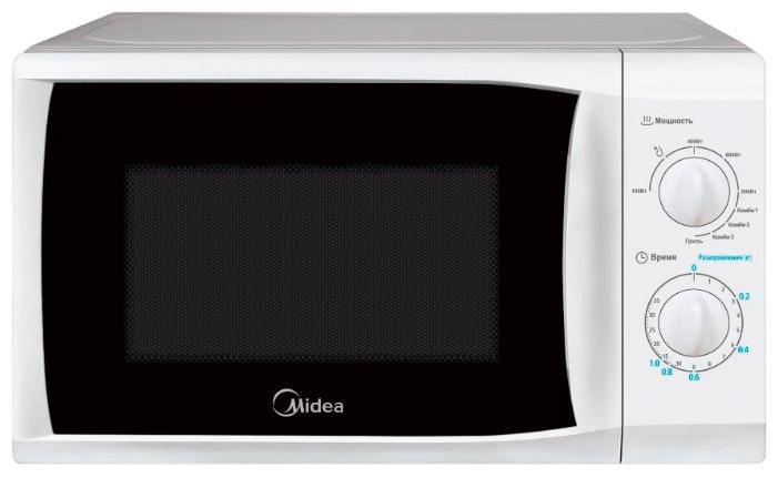 Midea MG820CFB-W СВЧ-печьMG820CFB-W Midea MG820CFB-W СВЧ-печьMG820CFB-WПростая в управлении микроволновая печь Midea MG820CFB-W позволит Вам быстро приготовить или разогреть пищу. Режим размораживания подготовит необходимые составляющие блюда для дальнейшего приготовления и тем самым ускорит время приготовления. Легкость мытья и простоту в уходе гарантирует гигиеничное внутреннее покрытие из эмали. Покупка микроволновой печь Midea MG820CFB-W в нашем магазине mir220v.ru будет, несомненно, удачным приобретением