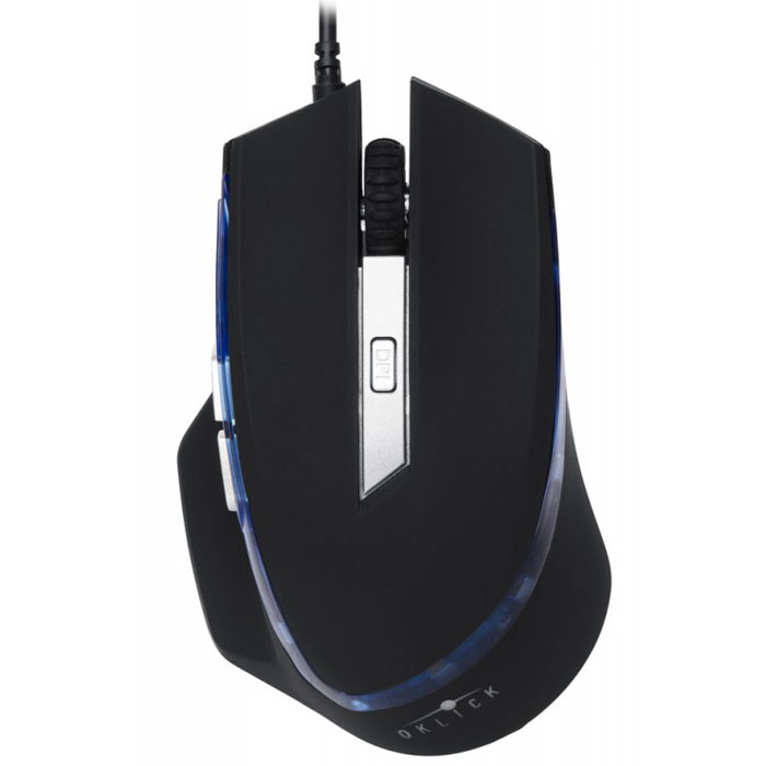Oklick 715G, Black игровая мышьSM-8512(6D) Oklick 715G, Black игровая мышьSM-8512(6D)Oklick 715G - красивая и удобная проводная 6D игровая мышь с неоновой подсветкой. Исключительный дизайн подчеркивает уникальность, голубая неоновая подсветка дополняет футористичность конструкции устройства. Оптический сенсор четко отслеживает динамичные передвижения контроллера. Удобный, эргономичный размер позволяет долго держать руку на устройстве, без неприятных ощущений усталости кисти и запястья. Правильно подобранный вес подойдет большинству пользователей. Огромный запас прочности кнопок – пять миллионов нажатий.