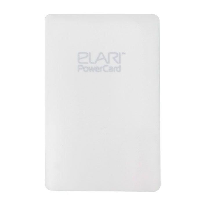 Elari PowerCard, White внешний аккумуляторELPC1WHT Elari PowerCard, White внешний аккумуляторELPC1WHTElari PowerCard - единственный внешний аккумулятор размером чуть больше кредитной карты, весом 60 г и толщиной всего 6 мм легко поместится в вашем кармане или кошельке. Подходит для любых microUSB-устройств, a также, благодаря опциональному переходнику Lightning, - для iPhone 5/5S/5C, iPod и iPad. Вы можете забыть о дополнительных проводах, так как зарядный кабель компактно спрятан в корпусе. Продлевает работу аккумулятора смартфона практически в три раза, благодаря чему данная модель является незаменимой вещью для всех владельцев мобильных гаджетов.