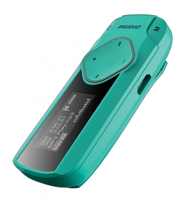 Digma R2 8Gb, Green MP3-плеер291207 Digma R2 8Gb, Green MP3-плеер291207Компактный и стильный MP3-плеер Digma R2 - отличный компаньон для любителей активного образа жизни. Утренние пробежки и тренировки в спортивном зале будут приносить еще больше удовольствия, если выполнять их, слушая любимые треки. MP3-плеер Digma R2 создан специально для активных людей. Корпус плеера выполнен из прочного пластика с приятным на ощупь покрытием soft-touch. На фронтальной стороне компактного и обтекаемого корпуса плеера размещен 0,8 монохромный дисплей и кольцо навигации по меню. Специальная клипса на задней стороне корпуса позволяет крепить Digma R2 на одежду в отсутствии на ней карманов. Наличие слота для карты памяти microSD предоставляет возможность увеличения общей памяти плеера. Встроенный тюнер позволяет прослушивать FM-радио и сохранять более 20 радиостанций в памяти устройства. Встроенная память 8 ГБ Поддержка карт памяти microSD FM-радио Диктофон Клипса для крепления на одежду Слот для карт памяти...