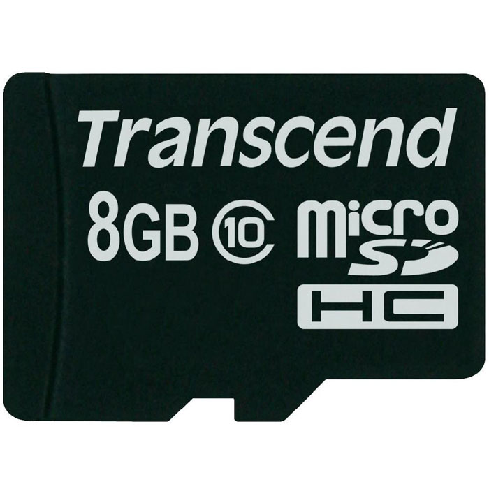 Transcend microSDHC Class 10 8GB карта памяти (TS8GUSDC10)TS8GUSDC10 Transcend microSDHC Class 10 8GB карта памяти (TS8GUSDC10)TS8GUSDC10Карта памяти Transcend microSDHC Class 10 обладает отличными рабочими характеристиками при размере всего лишь 1/10 от размера SD карты. Продукт отличает необычайная скорость класса 10, представленная Ассоциацией SD карт в качестве новых характеристик SD 3.0, скорость записи 10 MБ/сек. гарантирована. Карта памяти microSDHC класса 10 с высокими скоростными характеристиками, большим размером памяти до 32 ГБ при минимальном размере особенно рекомендована для использования в современных мобильных устройствах. Все microSDHC карты прошли строгие тестирования на совместимость и надежность, и имеют ограниченную гарантию от компании Transcend. Каждая карта снабжена встроенным ECC (корректирующим кодом), который отвечает за автоматические обнаружение и устранение ошибок в процессе передачи данных. Внимание: перед оформлением заказа убедитесь в поддержке вашим электронным устройством карт памяти данного объема.