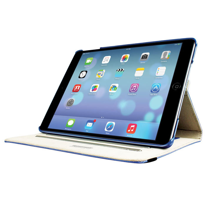 Promate Spino-Air чехол для iPad Air, Blue00008030 Promate Spino-Air чехол для iPad Air, Blue00008030Promate Spino-Air - уникальный защитный чехол с тканевым покрытием поверх пробковой основы на поликарбонатном корпусе создан для надежной защиты вашего iPad Air от случайных ударов, падений, потертостей и царапин. Поворотный механизм, реализованный в Spino-Air, позволяет вращать экран на 360 градусов (чехол при этом не двигается). Система крепления ПК к чехлу обеспечивает полный доступ к портам и клавишам управления iPad Air. Promate Spino-Air - надежная защита на каждый день.