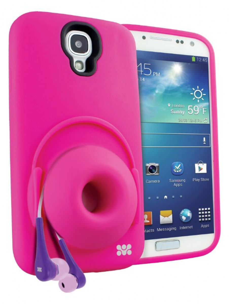 Promate Orator.S4 чехол-накладка для Samsung Galaxy S4, Pink00007947 Promate Orator.S4 чехол-накладка для Samsung Galaxy S4, Pink00007947Чехол-накладка Promate Orator.S4 для Samsung Galaxy S4 - это целый комплекс функций, заключенных в кремниево-силиконовом корпусе. Orator-S4 обеспечивает надежную защиту вашего смартфона от царапин, сколов, потертостей и прочих неприятностей. Раскладной силиконовый рупор усиливает штатный звук смартфона в 2 раза, а также является бобиной для наматывания и хранения наушников, исключая их запутывание и скручивание. Чехол может быть использован в качестве вертикальной подставки. Orator-S4 идеально подходит для любителей слушать музыку с телефона.