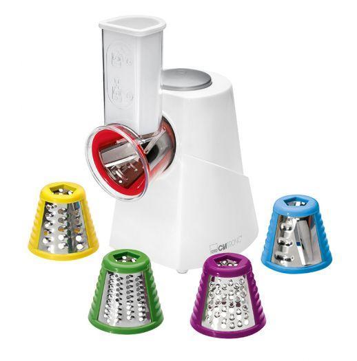 Clatronic ME 3604, White овощерезкаME 3604 weis 150W Clatronic ME 3604, White овощерезкаME 3604 weis 150WЭлектрическая терка Muiti Express 5 насадок в комплекте: - резка (тонкая/грубая), например, лук/огурцы и т.п. - шинковка (тонкая/грубая), например морковь/редис - рубка, например, пармезан, орехи, картофель Мощность мотора - 1500 Вт Широкая горловина (около O 60 мм) Широкое выходное отверстие (около O 80 мм) Насадки: 2 насадки для резки (тонкая/грубая), 2 насадки для шинковки (тонкая/грубая), 1 насадка для рубки 220–240 В, 50/60 Гц, 150 Вт ШхВхГ ок. 175x215x165 мм Электрическая терка Muiti Express 5 насадок в комплекте: - резка (тонкая/грубая), например, лук/огурцы и т.п. - шинковка (тонкая/грубая), например морковь/редис - рубка, например, пармезан, орехи, картофель Мощность мотора - 1500 Вт Широкая горловина (около O 60 мм) Широкое выходное отверстие (около O 80 мм) Насадки: 2 насадки для резки (тонкая/грубая), 2 насадки для шинковки (тонкая/грубая), 1 насадка для рубки 220–240 В, 50/60 Гц, 150 Вт ШхВхГ ок. 175x215x165 мм