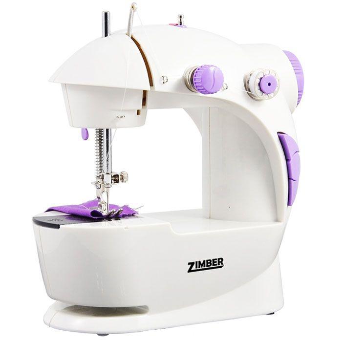 Zimber 10920-ZM швейная машинаZM-10920 Zimber 10920-ZM швейная машинаZM-10920Мини Швейная машинка Zimber ZM-10920 c подсветкой незаменима как дома, так и на даче, и в дороге. Благодаря своим небольшим размерам и очень малому весу, она всегда будет у вас под рукой. С этой миниатюрной швейной машинкой вы сможете подшить или подогнать по фигуре одежду, починить брюки, джинсы, шторы, постельные принадлежности, отремонтировать и усовершенствовать практически любые вещи, имеющиеся в вашем доме. Она также станет прекрасным подарком для Ваших близких Машинка работает на 4 батарейках типа АА или на сетевом адаптере переменного тока. У нее 2 скорости шитья и 2 винта