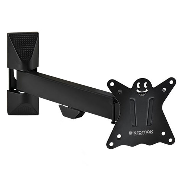 Kromax Casper-103, Black настенный кронштейн для ТВCASPER-103 Kromax Casper-103, Black настенный кронштейн для ТВCASPER-103Кронштейн Kromax Casper-103 идеально подходит для всех LED/LCD телевизоров с диагональю экрана от 10 до 26 дюймов (25 - 66 см) и весом до 25 кг. Благодаря особой конструкции кронштейна, установить телевизор можно в любом труднодоступном месте, например, в углу помещения. Все соединительные кабеля проходят через специальный кабель-канал, декоративная настенная накладка закрывает металлическую часть кронштейна, что придает конструкции эстетически законченный внешний вид.