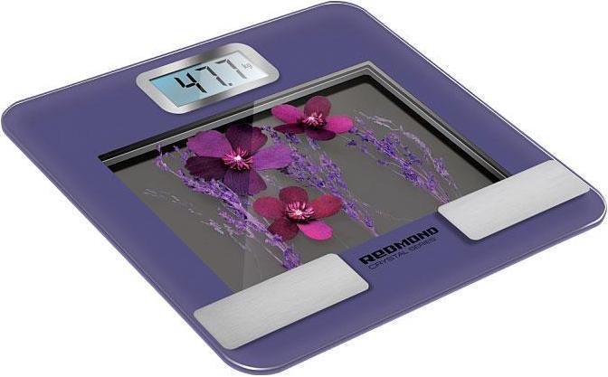 Redmond RS-730, Purple напольные весыRS-730 Redmond RS-730, Purple напольные весыRS-730Индикация параметров телосложения: жировая, мышечная, костная ткани и жидкость в организме Учет возраста, пола и роста пользователя Расчет индекса массы тела (ИМТ) 10 ячеек памяти 4 высокочувствительных датчика Диапазон измерений от 5 до 180 кг с точностью 100 г Сенсорное управление ЖК-дисплей с подсветкой Платформа из закаленного стекла Выбор единицы измерения: килограммы/фунты/стоуны Автоматическое включение/выключение Индикатор перегрузки