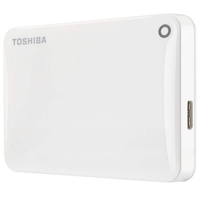 Toshiba Canvio Connect II 1TB, White внешний жесткий диск (HDTC810EW3AA)HDTC810EW3AA Toshiba Canvio Connect II 1TB, White внешний жесткий диск (HDTC810EW3AA)HDTC810EW3AAToshiba Canvio Connect II дает вам возможность быстро передавать файлы с интерфейсом USB 3.0 и хранить до 3 ТБ данных на внешнем жестком диске. Устройство полностью готово для работы с Microsoft Windows и не требует установки программного обеспечения, так что ничего не может быть удобнее для хранения всех ваших любимых файлов. В офисе или в дороге его классический дизайн будет всегда уместен. Более того, Toshiba Canvio Connect II позволяет подключаться также и к оборудованию с совместимостью USB 2.0. Этот внешний накопитель обеспечивает доступ к вашим файлам практически из любого места и с любого устройства. Toshiba Canvio Connect II может легко превратить ваш компьютер в облачный сервер благодаря предустановленному ПО для удаленного доступа (накопитель должен быть подключен к компьютеру и Wi-Fi). Помимо удаленного доступа это устройство предоставляет своему владельцу 10 ГБ дополнительного места в облачном сервисе. Программное обеспечение NTI Backup Now EZ обеспечивает...