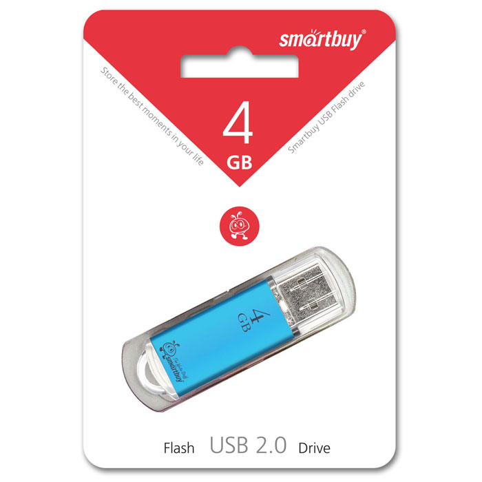 SmartBuy V-Cut 4GB, Blue USB-накопительSB4GBVC-B SmartBuy V-Cut 4GB, Blue USB-накопительSB4GBVC-BФлеш-накопитель SmartBuy V-Cut имеет классическую и удобную форму. При малых размерах у устройства большой объем памяти - 4 Гб. У флешки есть отверстие для шнурка, что позволит носить ее всегда с собой. Совместим с Windows 8/7/XP/2000/Vista, Mac OS 8.6 и Linux 2.4.0 (или выше). Пропускная способность интерфейса: 480 Мбит/сек