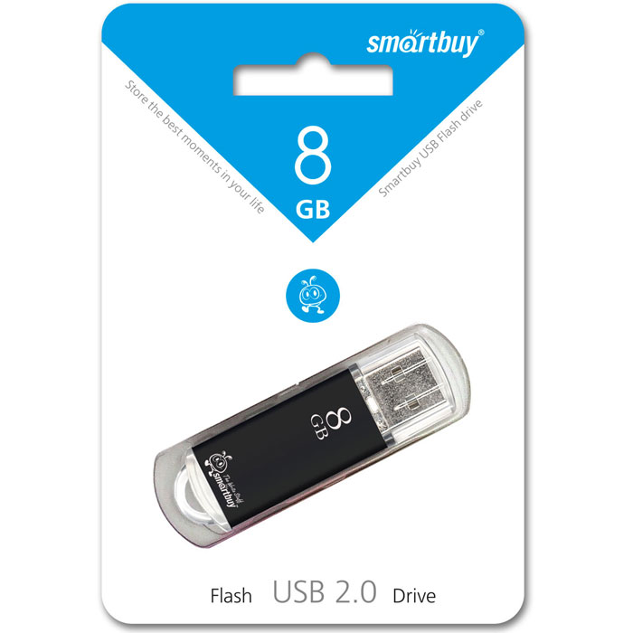 SmartBuy V-Cut 8GB, Black USB-накопительSB8GBVC-K SmartBuy V-Cut 8GB, Black USB-накопительSB8GBVC-KФлеш-накопитель SmartBuy V-Cut имеет классическую и удобную форму. При малых размерах у устройства большой объем памяти - 8 Гб. У флешки есть отверстие для шнурка, что позволит носить ее всегда с собой. Совместим с Windows 8/7/XP/2000/Vista, Mac OS 8.6 и Linux 2.4.0 (или выше). Пропускная способность интерфейса: 480 Мбит/сек