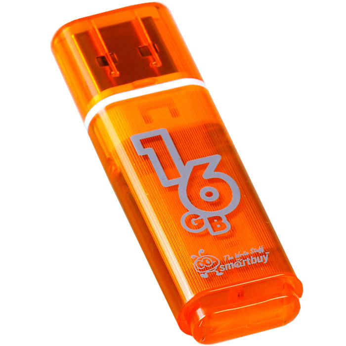 SmartBuy Glossy Series 16GB, Orange USB-накопительSB16GBGS-Or SmartBuy Glossy Series 16GB, Orange USB-накопительSB16GBGS-OrКорпус USB-накопителя SmartBuy Glossy Series 16GB сделан из прозрачного пластика с белой полоской, проходящей между корпусом и колпачком. Glossy оборудован специальной системой для крепления колпачка - с помощью скобки он фиксируется между двумя выступающими пластинками на устройстве. Это очень удобно и минимизирует вероятность потери защитного колпачка. За эту же скобку устройство можно прикрепить к шнурку, чтобы накопитель всегда был под рукой. Пропускная способность интерфейса: 480 Мбит/сек Совместим с: Windows 7, Windows 8, Windows Vista, Windows XP, Windows 2000, Linux, MAC OS X