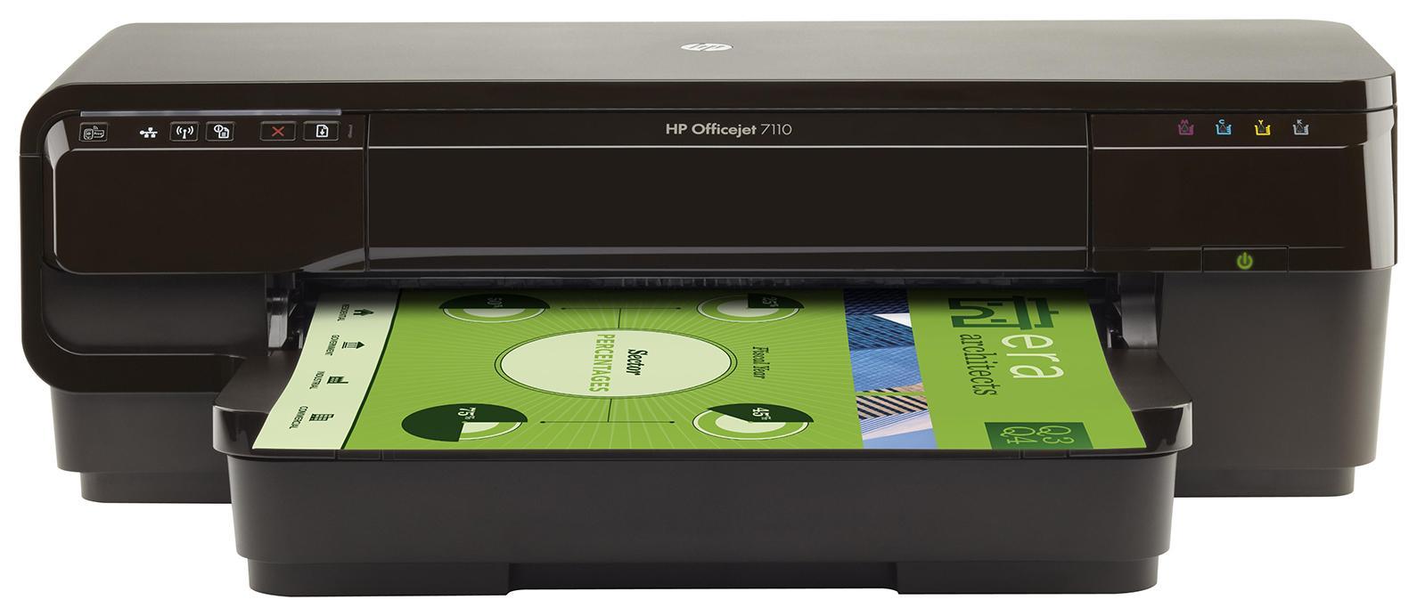 HP Officejet 7110 (H812a) струйный принтерCR768A HP Officejet 7110 (H812a) струйный принтерCR768AСделайте больше собственными силами благодаря доступному, надежному принтеру HP ePrinter. Создавайте маркетинговые материалы профессионального качества размерами от почтовых открыток до A3+. Возможность совместной работы с помощью беспроводной сети 1 и возможность печати практически из любого места. 2