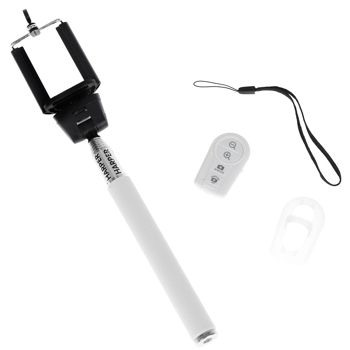 Harper RSB-202, White монопод для селфиRSB-202 White Harper RSB-202, White монопод для селфиRSB-202 WhiteМонопод Harper RSB-202 предназначен для создания красивых снимков. Максимальная длина устройства составляет 108 сантиметров, это дает возможность делать фотографии с друзьями. Минимальная длина составляет 22 сантиметра, и вы сможете легко взять его с собой положить в любую сумку. Ручка из высококачественного каучука приятна на ощупь и не выскользнет в ответственный момент. Сам монопод изготовлен из металла, а специальное крепление надежно удержит ваш смартфон. Тип связи: Bluetooth 3.0 Дальность действия: до 10 м Время работы от батарей: 4-6 месяцев