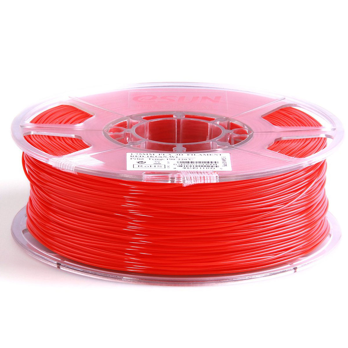 ESUN пластик PLA в катушке, Red, 1,75 ммPLA175R1 ESUN пластик PLA в катушке, Red, 1,75 ммPLA175R1Пластик PLA от ESUN долговечный и очень прочный полимер, ударопрочный, эластичный и стойкий к моющим средствам и щелочам. Один из лучших материалов для печати на 3D принтере. Пластик не имеет запаха и не является токсичным. Температура плавления 190-220°C. PLA пластик для 3D-принтера применяется в деталях автомобилей, канцелярских изделиях, корпусах бытовой техники, мебели, сантехники, а также в производстве игрушек, сувениров, спортивного инвентаря, деталей оружия, медицинского оборудования и прочего. Диаметр нити: 1.75 мм
