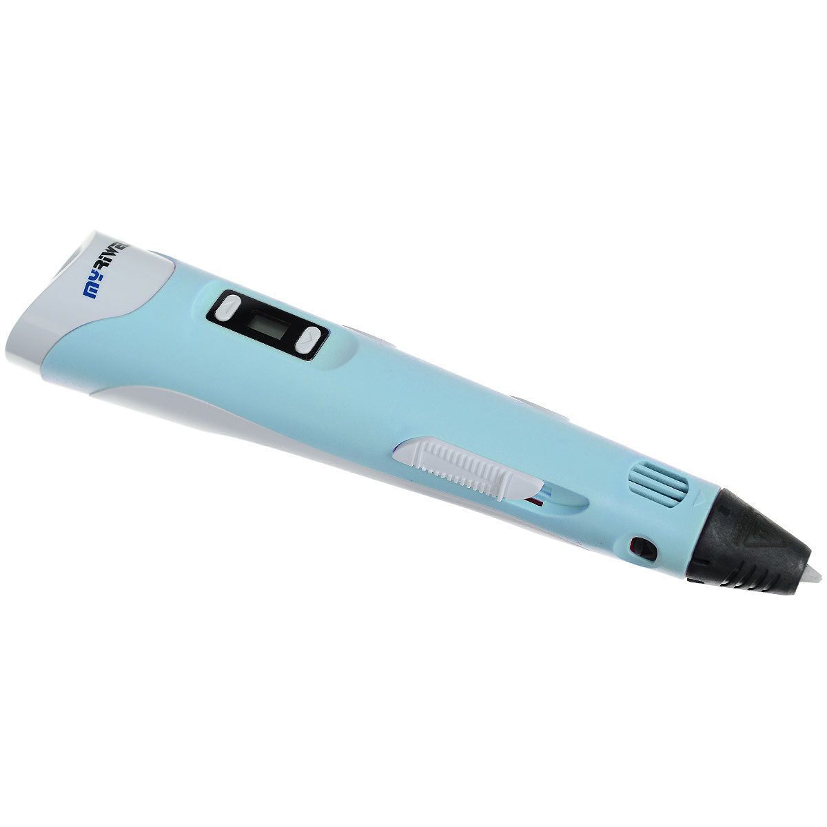 MyRiwell RP100B, Blue 3D ручкаRP100B, blue MyRiwell RP100B, Blue 3D ручкаRP100B, blue3D ручка MyRiwell RP100B позволяет рисовать объемные картины и создавать трехмерные объекты. Для рисования 3D ручкой используется ABS и PLA пластик. Пластик расплавляется внутри корпуса ручки и подается в сопло. Температура и скорость подачи пластика регулируется, что позволяет рисовать толстыми или тонкими линиями. Диаметр сопла: 0,7 мм Материал печати: ABS, PLA пластик Диаметр используемой нити: 1,75 мм Скорость печати: 2-40 мм/сек Рабочая температура: 150-240 °С