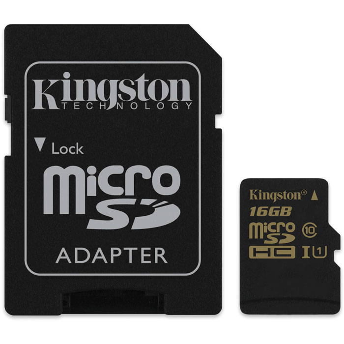 Kingston microSDHC Class 10 UHS-I 16GB карта памяти (SDCA10/16GB) + адаптерSDCA10/16GB Kingston microSDHC Class 10 UHS-I 16GB карта памяти (SDCA10/16GB) + адаптерSDCA10/16GBКарты памяти Kingston microSDHC/SDXC Class 10 UHS-I емкостью от 4 до 64 ГБ предоставляют больше пространства для хранения музыки, видео, фотографий и игр - всего того, что необходимо Вам в современном мобильном мире. Карты памяти microSDHC и microSDXC позволяют максимально расширить возможности самых современных мобильных устройств. Минимальная скорость передачи данных - класс быстродействия 10 UHS-I. Идеально подходит для записи видео в формате HD. Карты памяти microSDHC и microSDXC идентичны по размерам стандартным картам microSD, соответствуют техническим характеристикам карт SD и распознаются только устройствами microSDHC или microSDXC. Их можно использовать в качестве полноразмерных карт SDHC/SDXC с помощью входящего в комплект адаптера (опционально). Для обеспечения совместимости убедитесь в том, что на картах памяти и хост-устройствах (телефонах, планшетных компьютерах, видеокамерах и т.п.) имеется логотип microSDHC, microSDXC или...