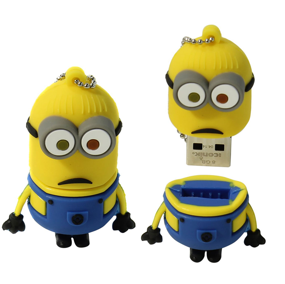 Iconik Миньон Боб 8GB USB флеш-накопительRB-BOB-8GB Iconik Миньон Боб 8GB USB флеш-накопительRB-BOB-8GBФлеш-накопитель Iconik выполнен в виде миньона Боба. Накопитель ударопрочный и защищен резиновым корпусом, а высокая пропускная способность и поддержка различных операционных систем делают его незаменимым. Iconik миньон Боб - отличный выбор современного творческого человека, который любит яркие и нестандартные вещи.