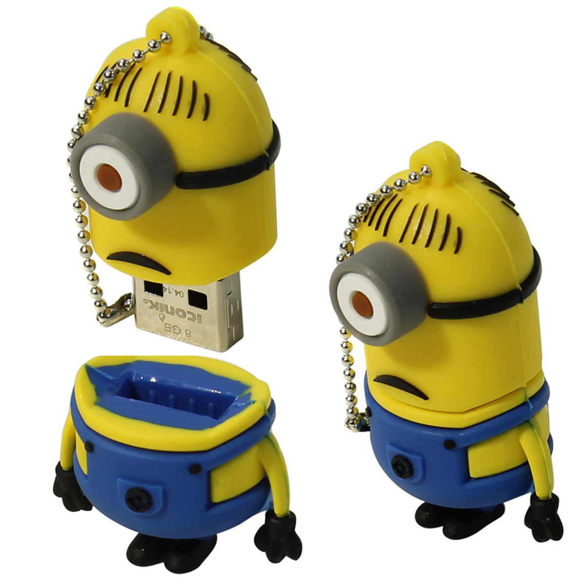 Iconik Миньон Стюарт 8GB USB флеш-накопительRB-STUART-8GB Iconik Миньон Стюарт 8GB USB флеш-накопительRB-STUART-8GBФлеш-накопитель Iconik выполнен в виде миньона Стюарта. Накопитель ударопрочный и защищен резиновым корпусом, а высокая пропускная способность и поддержка различных операционных систем делают его незаменимым. Iconik миньон Стюарт - отличный выбор современного творческого человека, который любит яркие и нестандартные вещи.